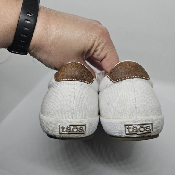 Taos Star Burst white canvas low top sneakers size 7.5 - Picture 4 of 9